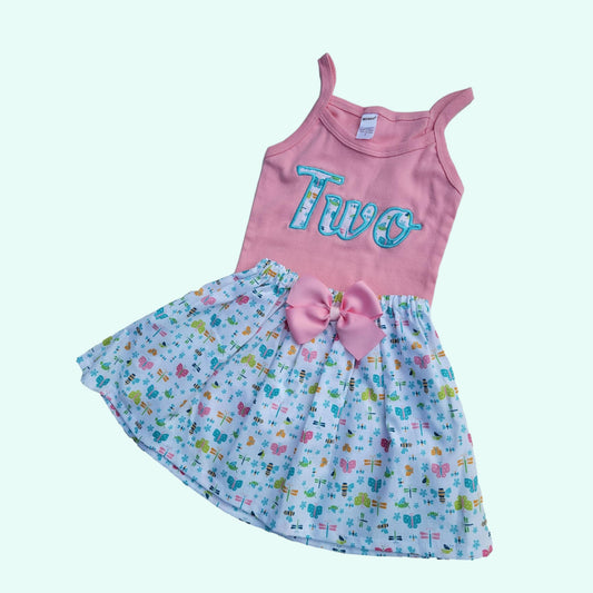 Tanktop outfit | Second birthday skirt set | Toddler tank top outfit | Baby Girl Outfit