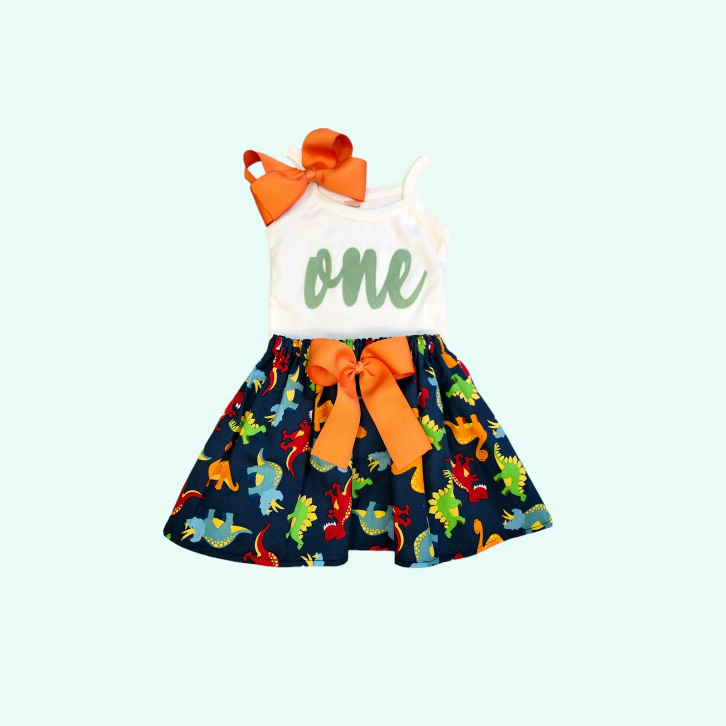 Dinosaurs girls outfit, Birthday age outfit, Dinosaurs skirt for girls, Dinosaurs outfit, Girls summer skirt shirt outfit