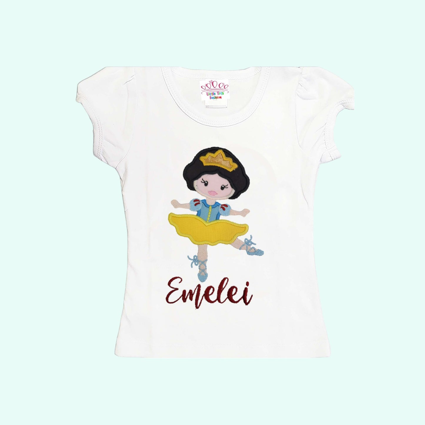 Ballerina Birthday Shirt, Personalized shirt, Girls Ballerina Shirt, Snow White inspire girls shirt