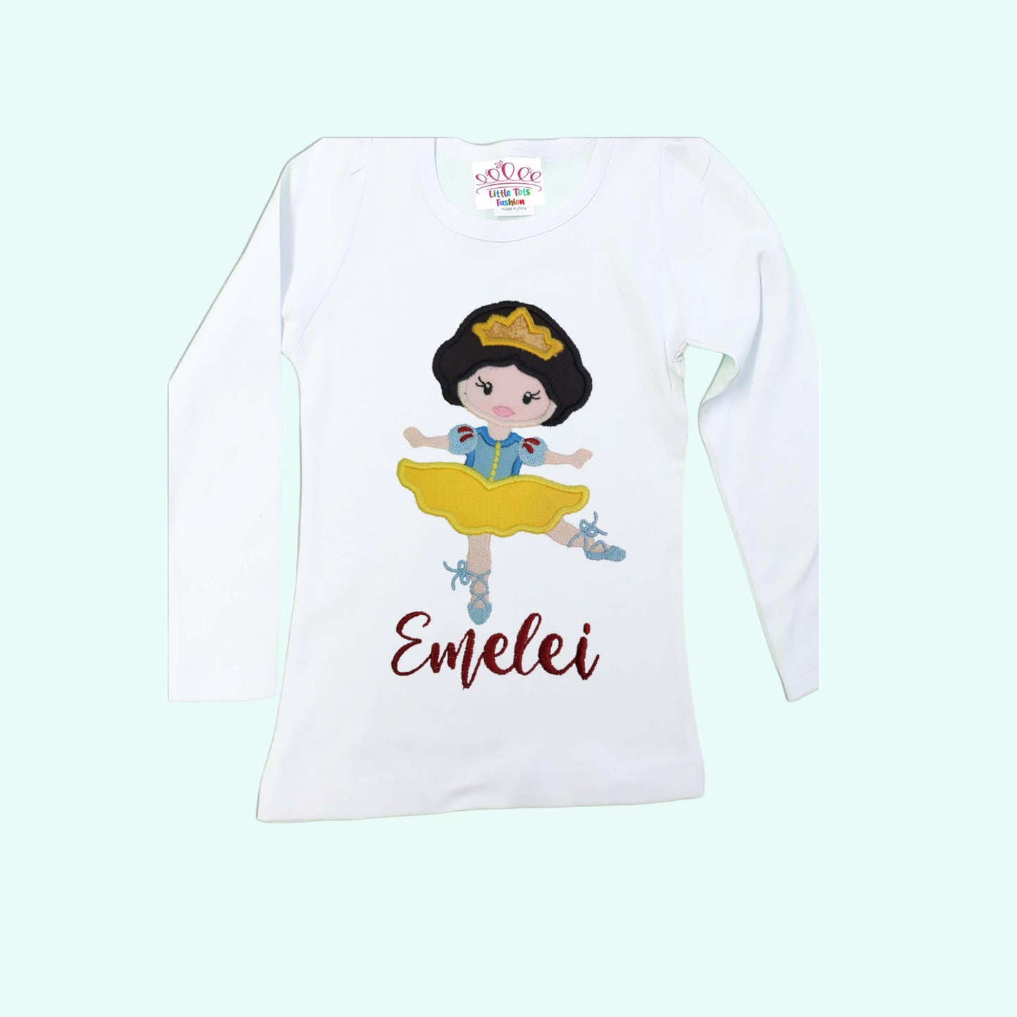 Ballerina Birthday Shirt, Personalized shirt, Girls Ballerina Shirt, Snow White inspire girls shirt