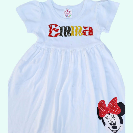 Minnie Dress Personalized Minnie Mouse Inspire Dress, Girls Minnie Dress, Toddler Minnie Birthday dress