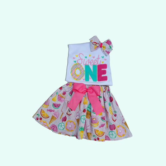 Sweet One Birthday Outfit, Girls Birthday Set, Toddler First Birthday, Sweet One Outfit, Candyland birthday outfit