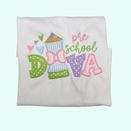 Pre K shirt | Pre School Diva Girls T-Shirt | First Day of School Shirt
