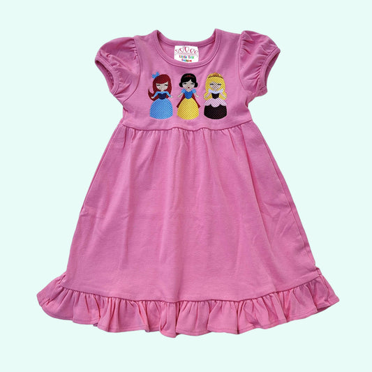 Princess Dress  Toddler Pink Princess Birthday outfit, Girls Princess Dress, Cinderella, Belle, Aurora Girls Dress