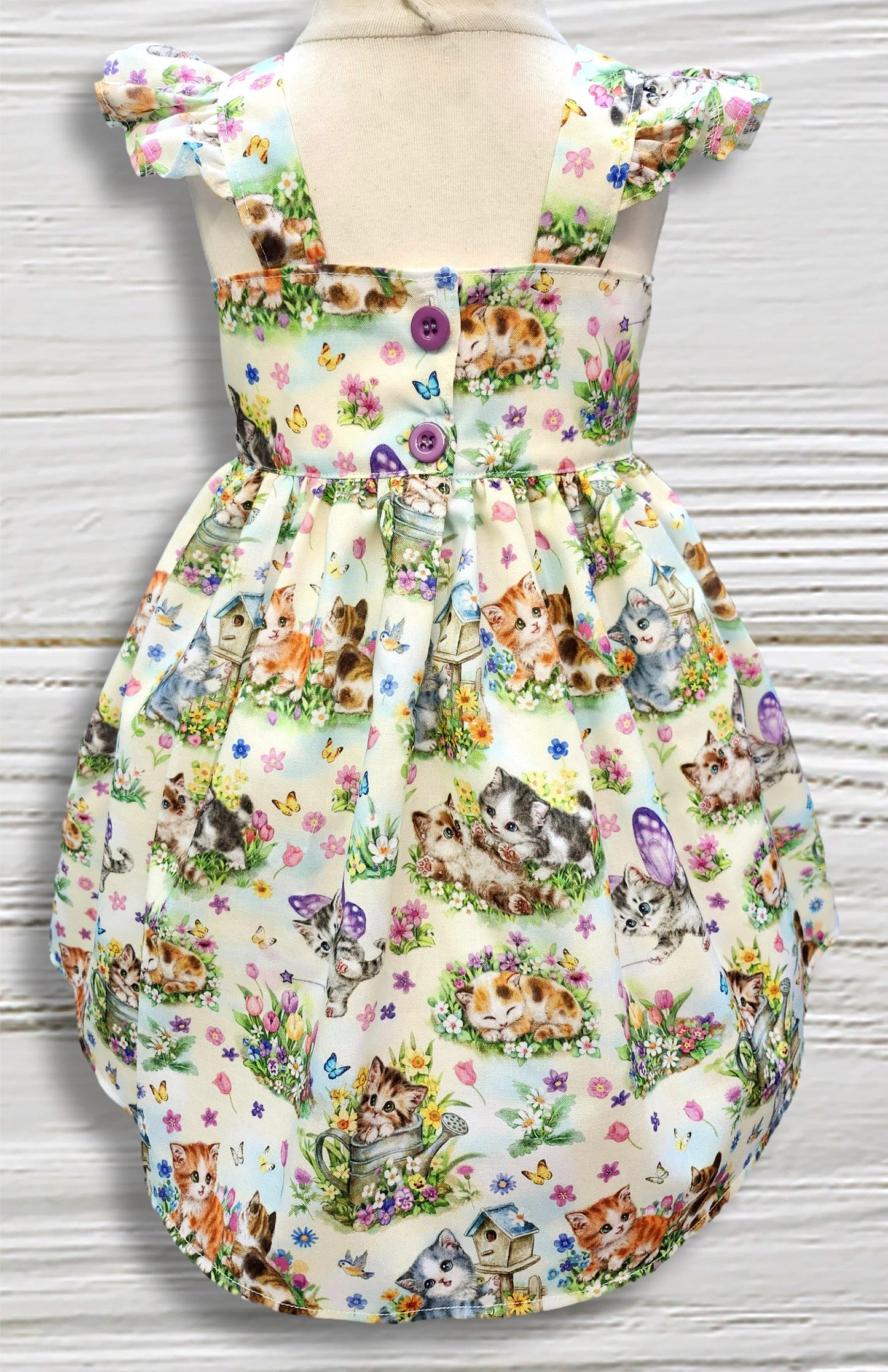 Kitten dress for girl, Cats birthday dress, Kitten tank twirl dress, Summer sundress, Girls Cat dress, Toddler kitten dress.