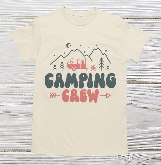 Camping Crew shirts in Natural color